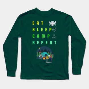 Eat Sleep Camp Repeat Long Sleeve T-Shirt